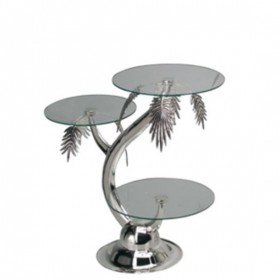 Стойка за торти на 3 етажа с палмови листа